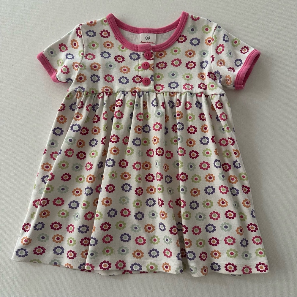 Hanna Andersson 80 Toddler Girl 24 Months Floral Sundress Dress Cotton Pink